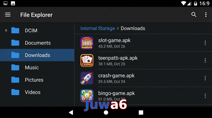 Main screen of Juwa6 gameapk page for PK players